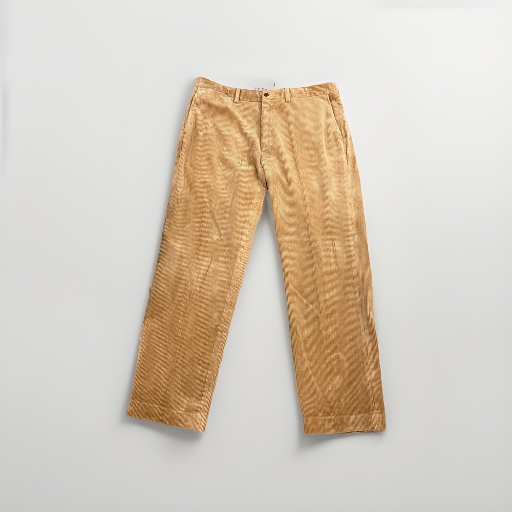 Vintage 90s Polo Ralph Lauren Tan Wide Wale Preston Corduroy Pants 38x31*
